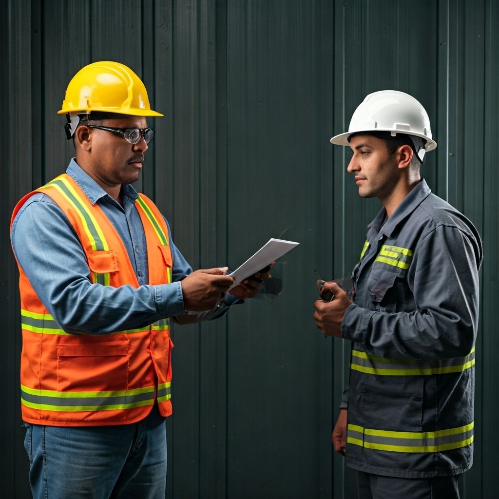 Fire safety professionals at work